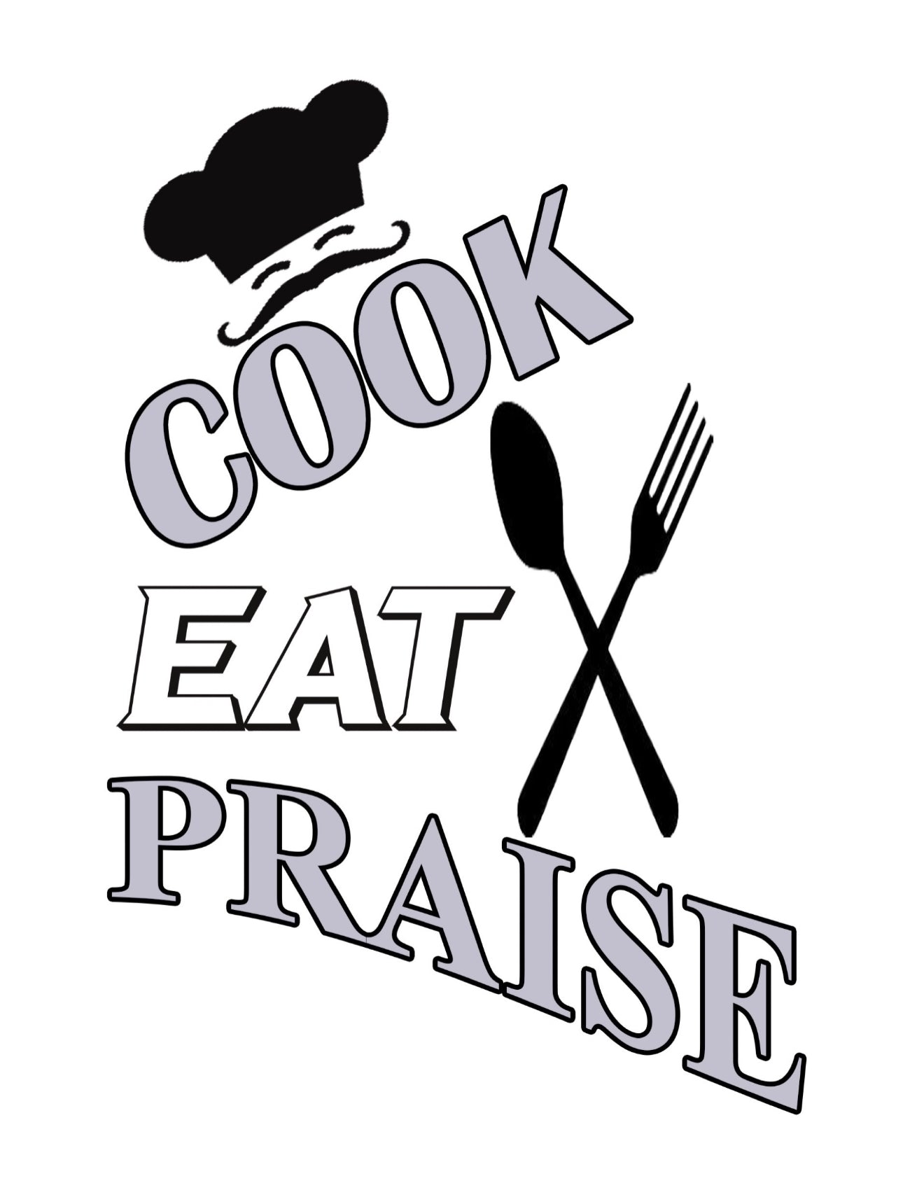 Cook Eat Praise Kitchen Towels. (set of 2)