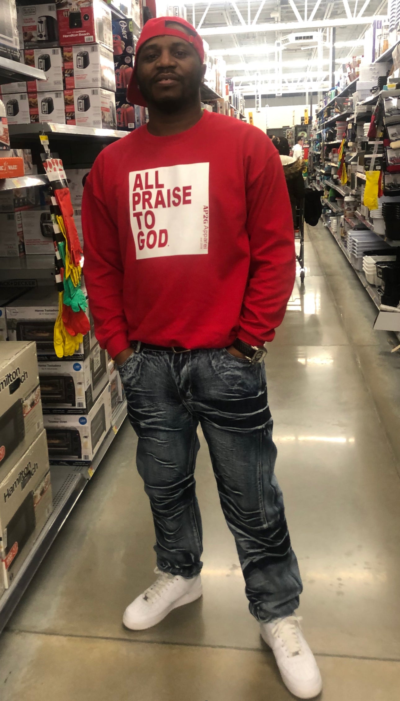 All Praise To God (Box) crew neck sweater
