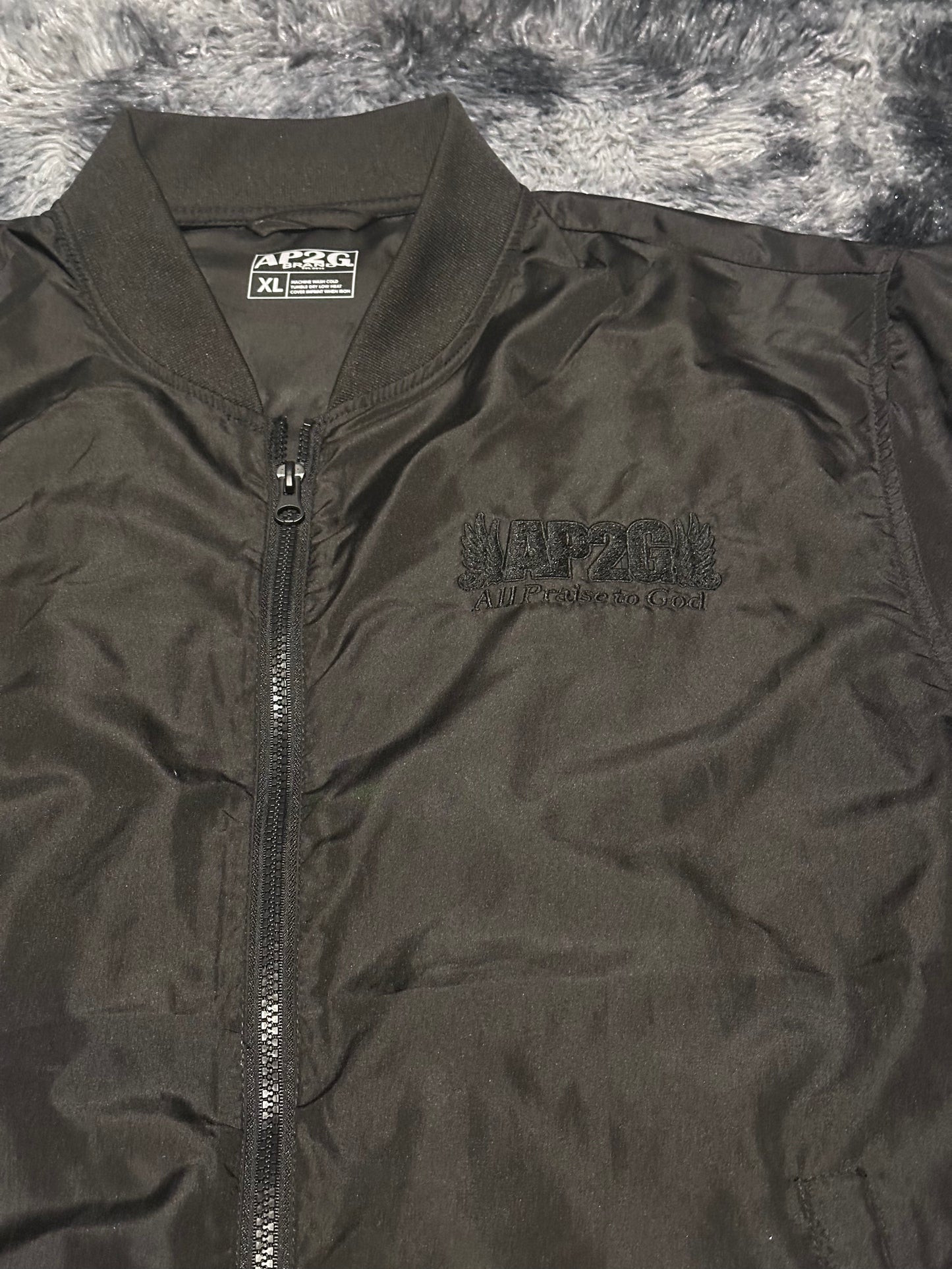 AP2G Praise Wing Bumper Jacket – Blackout Edition