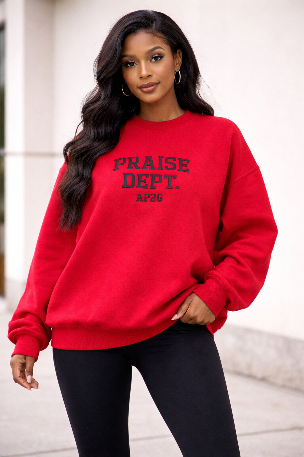 Ladies Praise Dept. Oversized Crewneck Sweater