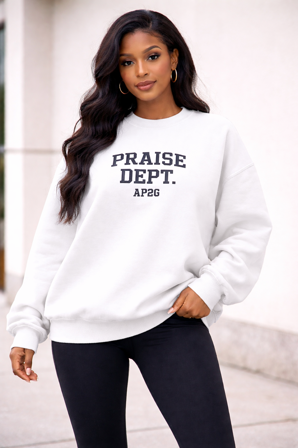 Ladies Praise Dept. Oversized Crewneck Sweater